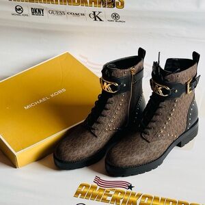 Michael Kors Kincaid Lace Up Bootie With Box